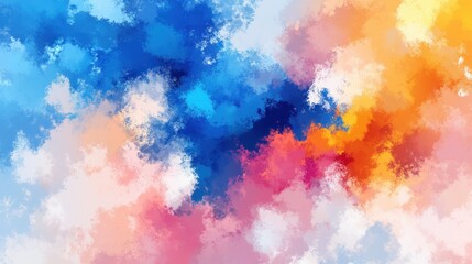 Obraz premium Abstract Colorful Brushstroke Cloud Formation Artwork