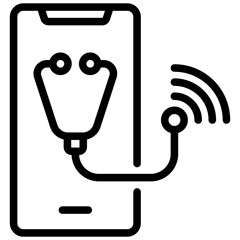 Remote Patient Monitoring Outline Icon