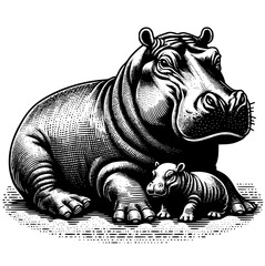 Hippo Illustration