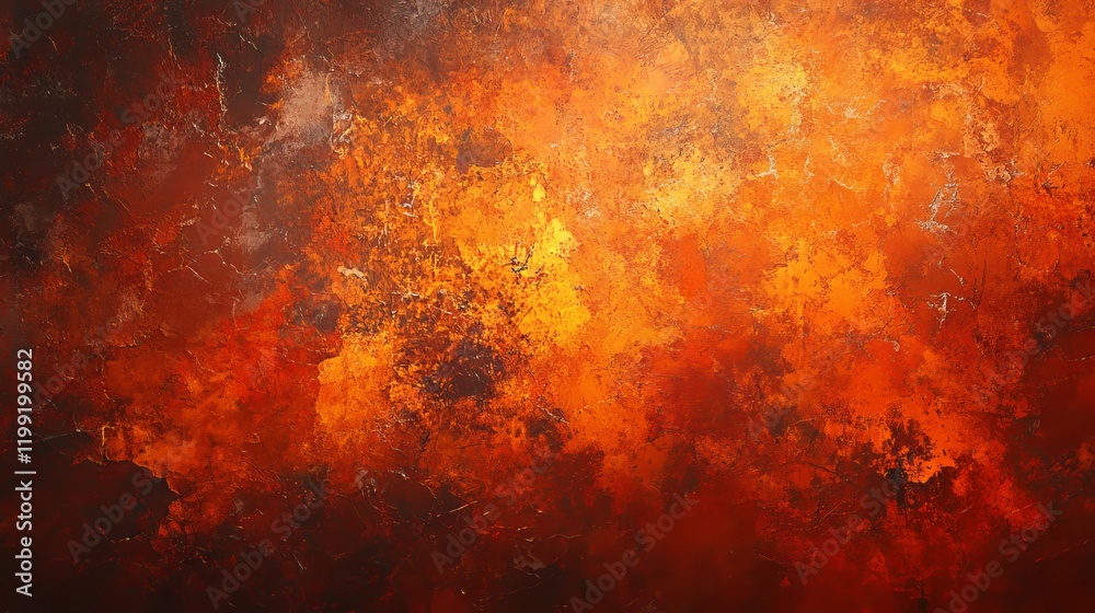 Poster abstract fiery orange and red background
