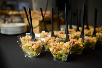An Elegant Assortment of Gourmet Desserts and Savory Snacks Beautifully Arranged on Table