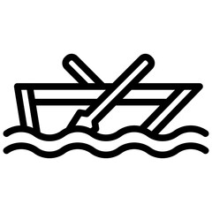 Rowing Boat Icon © IconVerse
