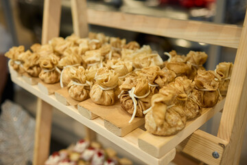 An Elegant Assortment of Gourmet Desserts and Savory Snacks Beautifully Arranged on Table