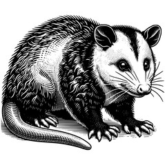 Opossum Illustration