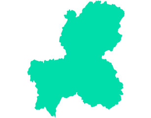 岐阜県　地図　グリーン　イラスト