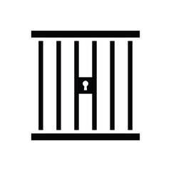 Jail icon vector illustration isolated on white background.