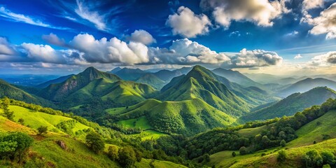 Naklejka premium Ponmudi Hill Station Landscape - Kerala Western Ghats