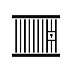Jail icon vector illustration isolated on white background.