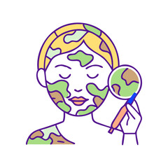 camo face paint icon, camo face paint vector illustration-simple illustration of camo face paint, perfect for camo face paint logos and themed design 