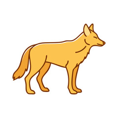 coyote silhouette icon, coyote silhouette vector illustration-simple illustration of coyote silhouette, perfect for coyote silhouette logos and themed design 