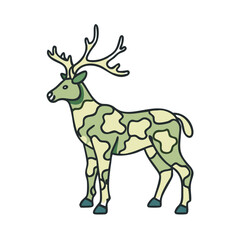 Fototapeta premium deer camo pattern icon, deer camo pattern vector illustration-simple illustration of deer camo pattern, perfect for deer camo pattern logos and themed design 
