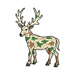deer camo pattern icon, deer camo pattern vector illustration-simple illustration of deer camo pattern, perfect for deer camo pattern logos and themed design 
