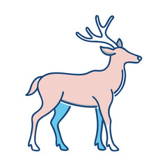 deer silhouette icon, deer silhouette vector illustration-simple illustration of deer silhouette, perfect for deer silhouette logos and themed design 