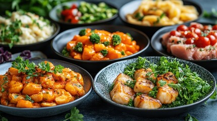 Fototapeta premium Delicious Gourmet Food Platter: A Culinary Delight