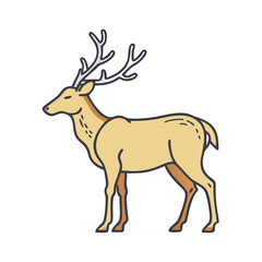 deer silhouette icon, deer silhouette vector illustration-simple illustration of deer silhouette, perfect for deer silhouette logos and themed design 