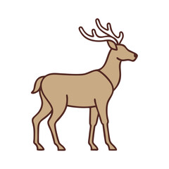 deer silhouette icon, deer silhouette vector illustration-simple illustration of deer silhouette, perfect for deer silhouette logos and themed design 