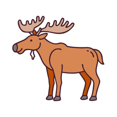 Fototapeta premium elk icon, elk vector illustration-simple illustration of elk, perfect for elk logos and themed design 