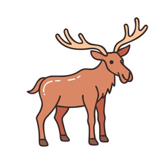 Fototapeta premium elk icon, elk vector illustration-simple illustration of elk, perfect for elk logos and themed design 