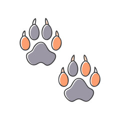 fox tracks icon, fox tracks vector illustration-simple illustration of fox tracks, perfect for fox tracks logos and themed design 