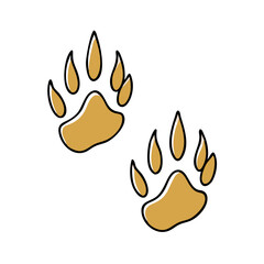 fox tracks icon, fox tracks vector illustration-simple illustration of fox tracks, perfect for fox tracks logos and themed design 