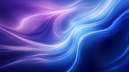 Naklejka premium Abstract artwork featuring swirling blue purple waves with Digital art creation.