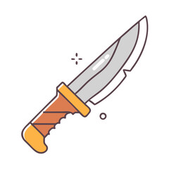 hunting knife icon, hunting knife vector illustration-simple illustration of hunting knife, perfect for hunting knife logos and themed design 