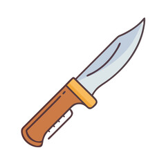 hunting knife icon, hunting knife vector illustration-simple illustration of hunting knife, perfect for hunting knife logos and themed design 