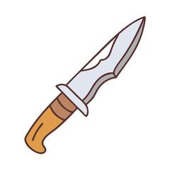 hunting knife icon, hunting knife vector illustration-simple illustration of hunting knife, perfect for hunting knife logos and themed design 