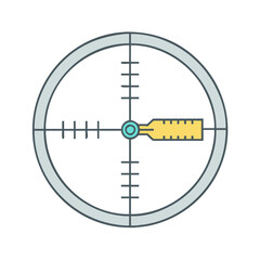 hunting scope icon, hunting scope vector illustration-simple illustration of hunting scope, perfect for hunting scope logos and themed design 