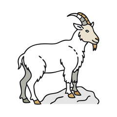 Fototapeta premium mountain goat icon, mountain goat vector illustration-simple illustration of mountain goat, perfect for mountain goat logos and themed design 
