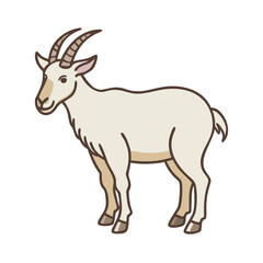 mountain goat icon, mountain goat vector illustration-simple illustration of mountain goat, perfect for mountain goat logos and themed design 