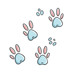 rabbit tracks icon, rabbit tracks vector illustration-simple illustration of rabbit tracks, perfect for rabbit tracks logos and themed design 