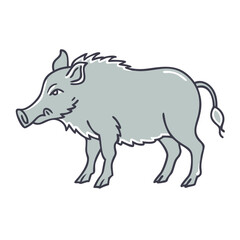 wild boar silhouette icon, wild boar silhouette vector illustration-simple illustration of wild boar silhouette, perfect for wild boar silhouette logos and themed design 