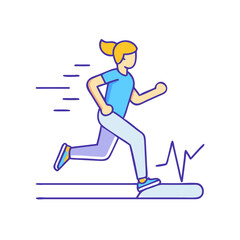 high intensity jog icon, high intensity jog vector illustration-simple illustration of high intensity jog, perfect for high intensity jog logos and themed design 