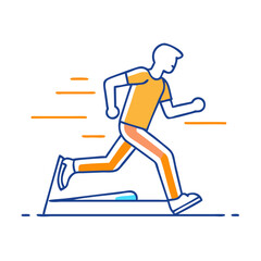 Fototapeta premium high intensity jog icon, high intensity jog vector illustration-simple illustration of high intensity jog, perfect for high intensity jog logos and themed design 