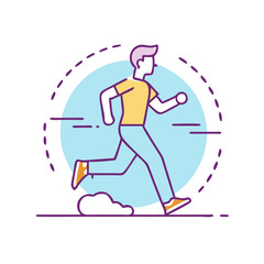 jogger silhouette icon, jogger silhouette vector illustration-simple illustration of jogger silhouette, perfect for jogger silhouette logos and themed design 