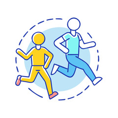 jogging buddy icon, jogging buddy vector illustration-simple illustration of jogging buddy, perfect for jogging buddy logos and themed design 