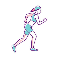 Fototapeta premium runner s posture icon, runner s posture vector illustration-simple illustration of runner s posture, perfect for runner s posture logos and themed design 