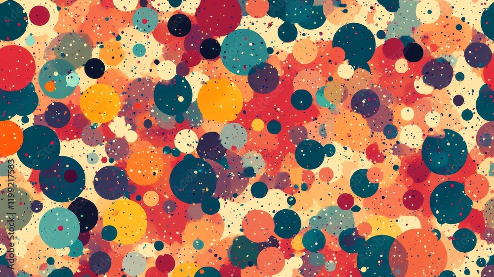 Poster Abstract colorful circles pattern background