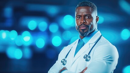 Medical Professional Delivering Research Presentation in Modern Auditorium