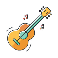 acoustic guitar with capo icon, acoustic guitar with capo vector illustration-simple illustration of acoustic guitar with capo, perfect for acoustic guitar with capo logos and themed design 