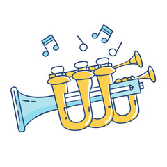 brass section icon, brass section vector illustration-simple illustration of brass section, perfect for brass section logos and themed design 