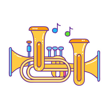 brass section icon, brass section vector illustration-simple illustration of brass section, perfect for brass section logos and themed design 