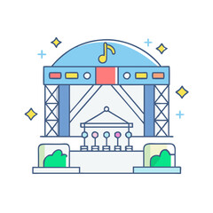 concert venue icon, concert venue vector illustration-simple illustration of concert venue, perfect for concert venue logos and themed design 