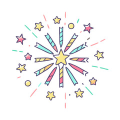 festival fireworks icon, festival fireworks vector illustration-simple illustration of festival fireworks, perfect for festival fireworks logos and themed design 