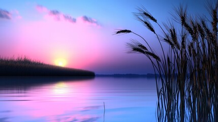 Peaceful Lake Sunset