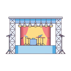 Fototapeta premium music stage backdrop icon, music stage backdrop vector illustration-simple illustration of music stage backdrop, perfect for music stage backdrop logos and themed design 