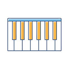 piano keys icon, piano keys vector illustration-simple illustration of piano keys, perfect for piano keys logos and themed design 
