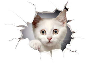 PNG Cat peeking out portrait animal mammal.