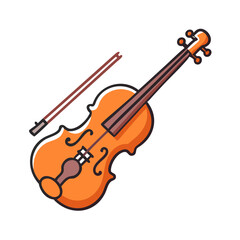 Fototapeta premium violin icon, violin vector illustration-simple illustration of violin, perfect for violin logos and themed design 
